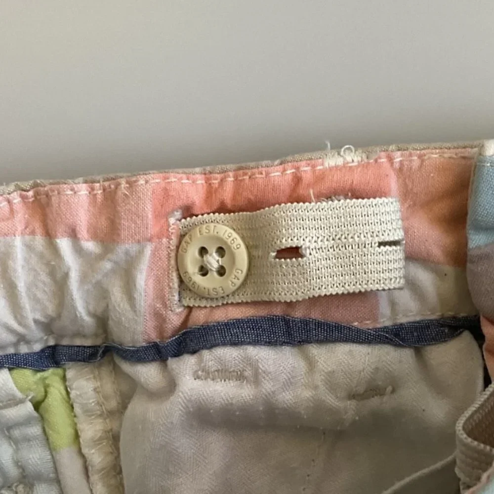 BABY GAP  PASTEL PLAID PREPPY SHORTS